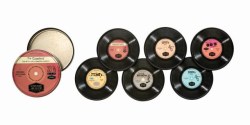 CAS3246 px_Vintage Audio set 6 Record Coasters